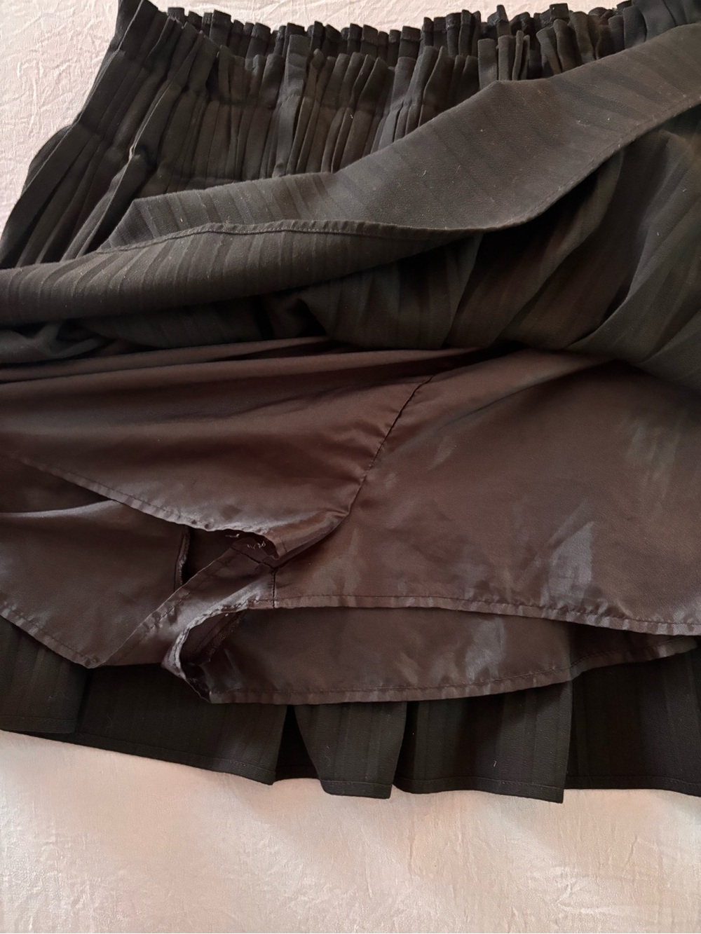 ZARA Black Pleated Mini Skirt - Picture 4 of 4